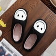 thumbnail image 2 of ZELAND Halloween Pumpkin Ghost Warm Winter House Slippers for Couples - Unisex Thick Sole Indoor Cotton Shoes, 2 of 4