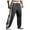 Dark Gray, variant on Mens Athletic Track Pants with Side Stripe Loose Fit Drawstring Waistband Lightweight Sports Trousers for Training Running Gym