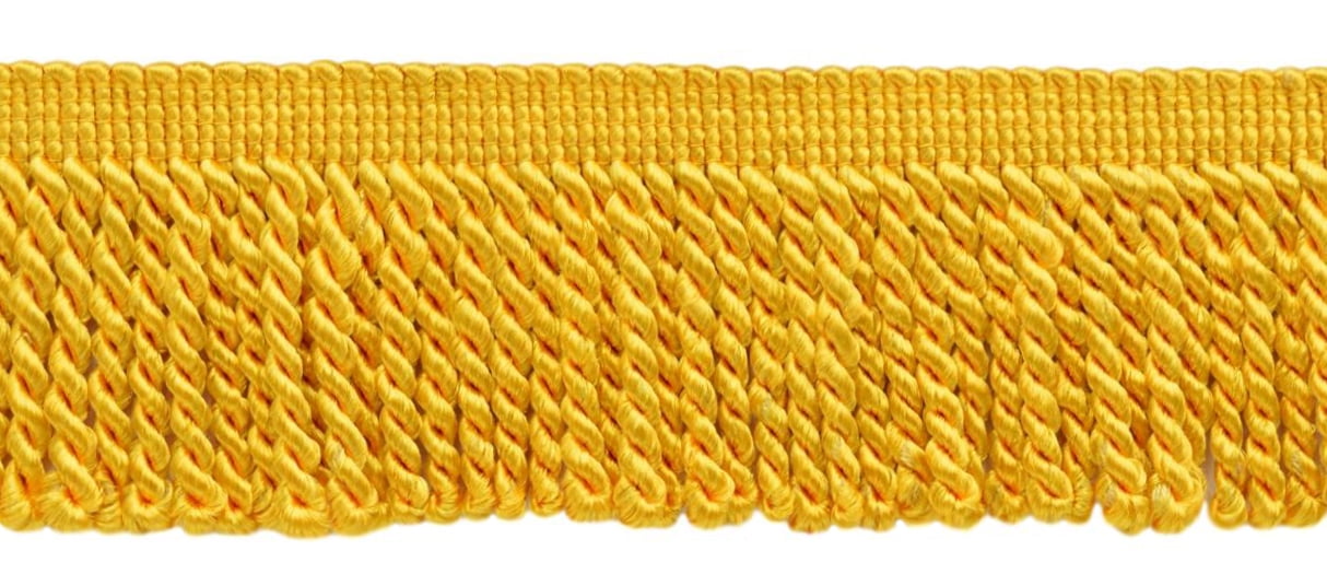 2 1/2" (6cm) long Bullion Fringe Trim (Style EF25), Flag Gold 140 (Bright Yellow Gold) 10