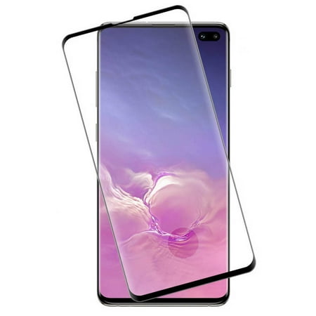 Galaxy S10 Plus Tempered Glass, Full Size 3D Curved Hard Screen Guard Protector Crack Saver for Samsung Galaxy S10 Plus Phone (SM-G975) (Best 3d Aquarium Screensaver)