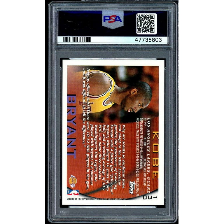 Kobe Bryant Rookie Card 1996-97 Topps #138 - Walmart.com