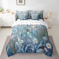 thumbnail image 2 of Erosebridal Dreamy Dragonfly Bedding Sets Queen Size, Spring Daisy Blossoms Bed Sheets Set, Microfiber 7pcs, 2 of 5