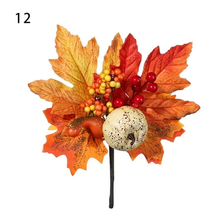Romantic Home Decor DIY Craft Thanksgiving Day Artificial Garland Hanging Plant Wedding Decor Silk Maple Leaves 12