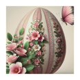 thumbnail image 4 of Acheng Easter Egg Floral Pattern Butterfly Square Tablecloth with Elastic Edge 100% Polyester Fiber Easter 46*46, 4 of 8