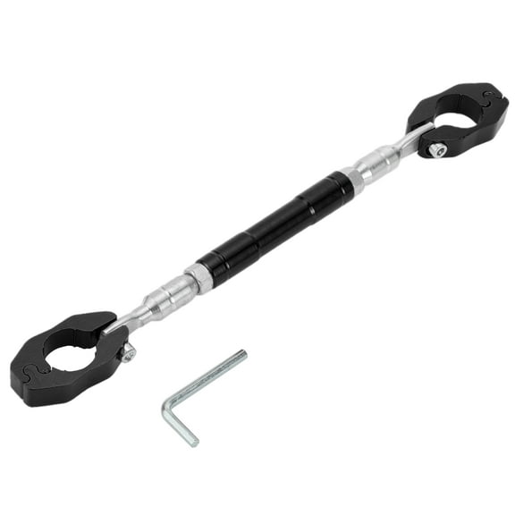 Unique Bargains Motorcycle Handle Bracket Adjustable Handlebars Motor Bike Handlebar Black with Small Wrench 1 Set
