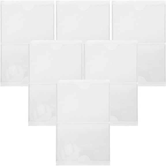 12 Pcs Labels for Storage Bins Adhesive Pockets with Closure Transparent