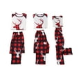 thumbnail image 3 of INSPIRE CHIC Family Christmas Pajama Sets Women's Deer Long Sleeve Tee and Plaid Pants S Women's Red, 3 of 5