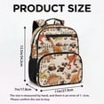thumbnail image 7 of Uorisanigo Cute Dinosaur Coffee Kids Backpack for Ages 6-8, Large Capacity Preschool Rucksack with Front Zipper, Breathable Lightweight Backpack for Daily School, 7 of 7
