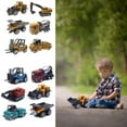 thumbnail image 3 of 6pcs/set 1  64 Diecast Alloy Mini Engineering Excavator Model Car (Modern), 3 of 8