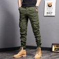 thumbnail image 1 of Casual Side Flap Pockets Workwear Tapered Pants  Men‘s Cargo Pants For Spring Fall Outdoor, 1 of 7