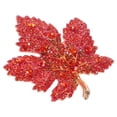 thumbnail image 1 of Broche Pin Rhinestone Forma de hoja de arce Broche Ropa Pin Ropa Joyería, 1 of 7