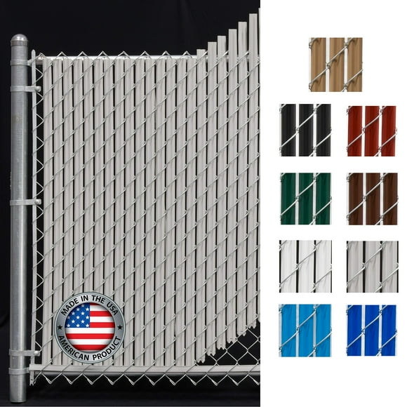 Gray Wave Slat (9 Colors Available) Single Wall Bottom Locking Privacy Slat for a 8 ft high Chain Link Fence (Slat Length 92.5", Gray)