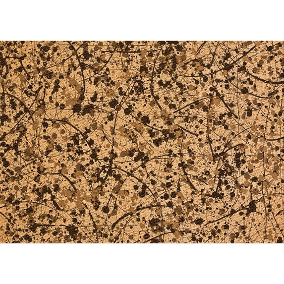 Ahgly Company Machine Washable Indoor Rectangle Transitional Red Brown Area Rugs, 5' x 8'