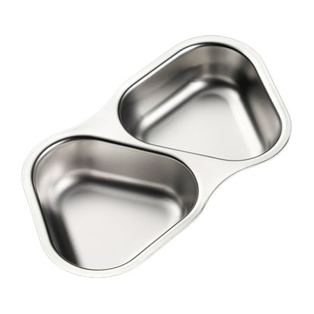 

Hloma Sauce Dish Stackable Easy to Clean Stainless Steel Hexagon Triangle Oval Shaped Seasoning Plate for Kitchen Prep