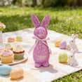 thumbnail image 4 of Adornos de Pascua, regalos de Pascua, adornos de conejito de Pascua con lentejuelas brillantes, decoración para el hogar, jardinería, escaparate, adorno de conejito de espuma, 4 of 6