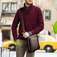 thumbnail image 3 of Bolsos de hombro de cuero de negocios FLhrweasw marrón claro 3 uds, 3 of 5