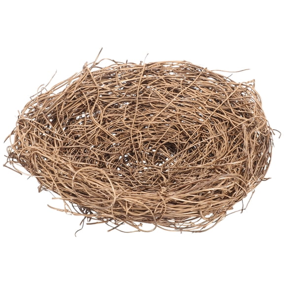 Nicehomfit Realistic Rattan Bird Nest Light Brown Decorative for Home, Party, and Indoor Outdoor Use