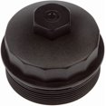 thumbnail image 1 of Dorman Fuel Filter Cap 904-204 OE Solutions; OE Replacement; 4 Inch Diameter; 3 Inch Height; Black; Plastic, 1 of 3