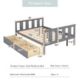 thumbnail image 6 of Bellemave Full Size Platform Bed with Storage Drawers, Wood Full Bed Frame with Headboard and Footboard for Teens & Adults, Modern Storage Bed (Gray), 6 of 10