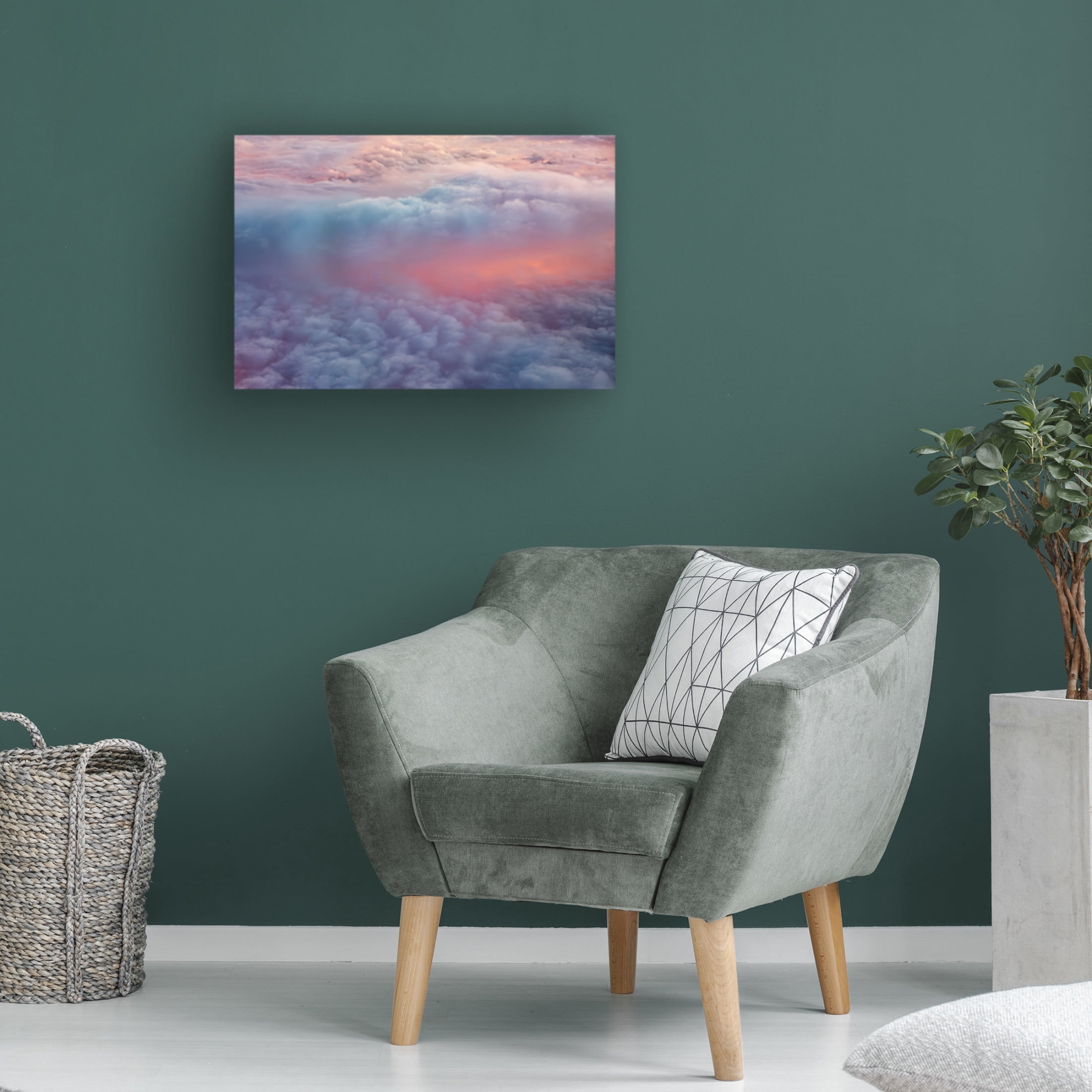 Canvas Wall Art - Dennis Frates 'Clouds Over Pacific Ocean At Sunset 2' Wall Art for Living Room, Bedroom, or Office Décor by Trademark Fine Art - 32 x 22 Inches