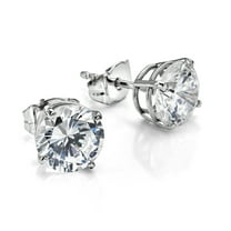 2.02 Ct. Certified Lab Grown Round Diamond Studs Earrings in 14k White Gold E VS1