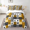 thumbnail image 2 of Homewish Teens Happy Camping 7pcs Bedding Comforter Set,Adventure Theme Queen Bedding Sets Super Cozy,Geometric Plaid Grid Queen Sheet Sets,Luxury Bedroom Decor,Reversible, 2 of 8