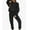Black, variant on Women's Tracksuit Set Pullover Sweatshirt and Jogging Pants Warm Sweatsuit