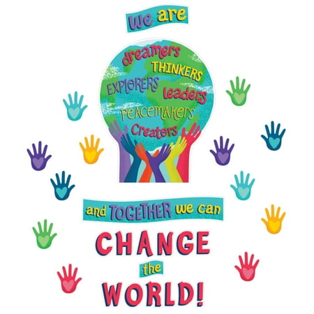 UPC: 0044222281069 | Carson Dellosa CD-110488 Together We Can Change World Bulletin Board Set One World