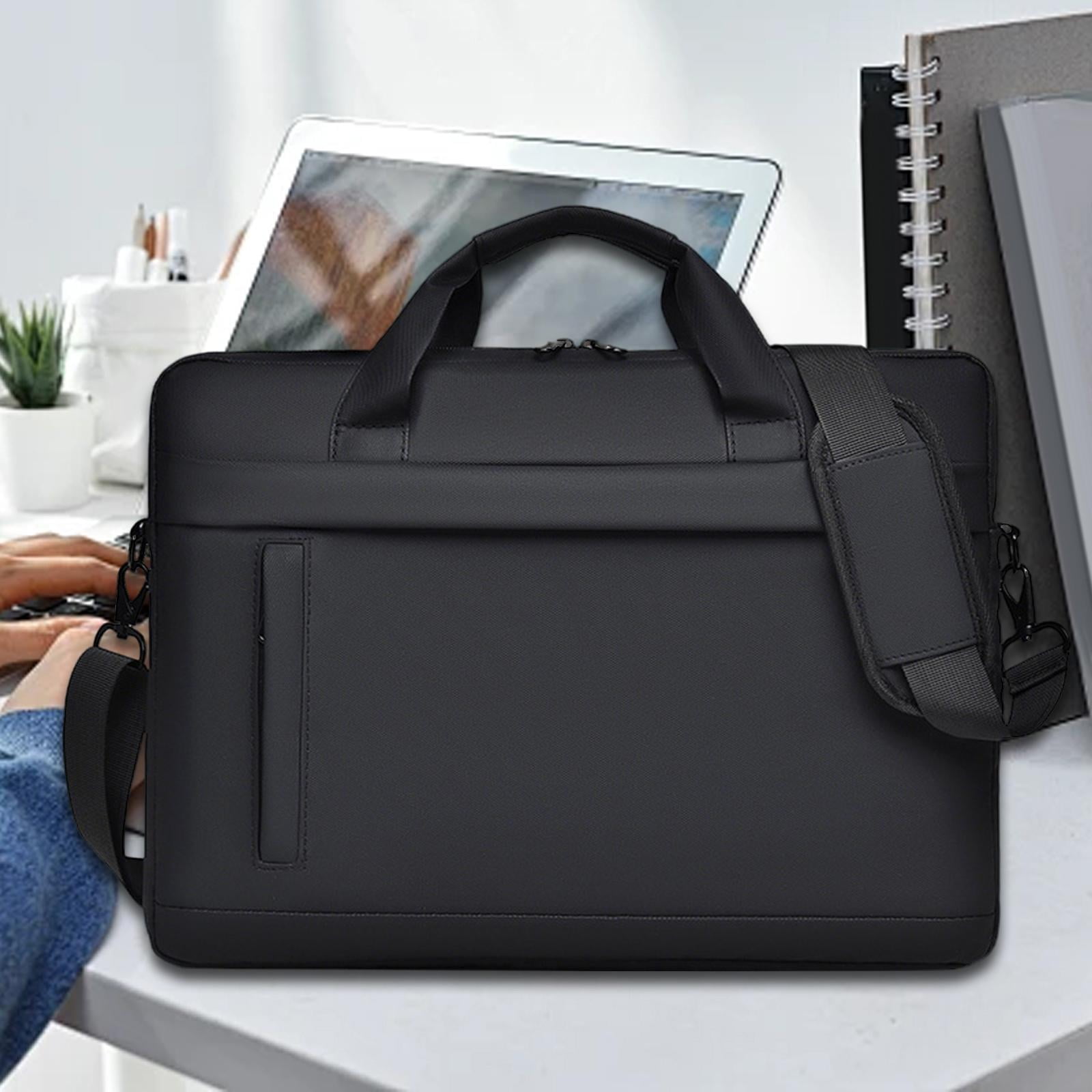 Laptop Briefcase Computer Shoulder Bag Water Resistant Oxford Cloth for Business Travel Office Work for Men Women