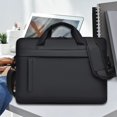 thumbnail image 6 of Laptop Briefcase Computer Shoulder Bag Water Resistant Oxford Cloth for Business Travel Office Work for Men Women, 6 of 9
