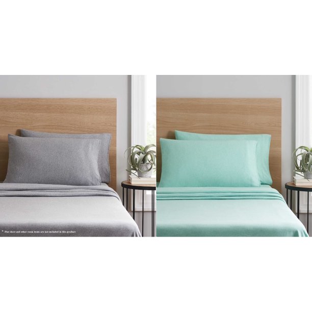 Mainstays Teen Heather & Classic Mint CottonPolyester Fitted Sheets
