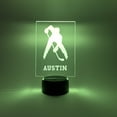thumbnail image 5 of Custom Personalized LED 16 Colors Night Light Up Table Lamp Boys Sports Design Choice Ice Hockey Player School Team Dad Father's Day Gift, 5 of 9