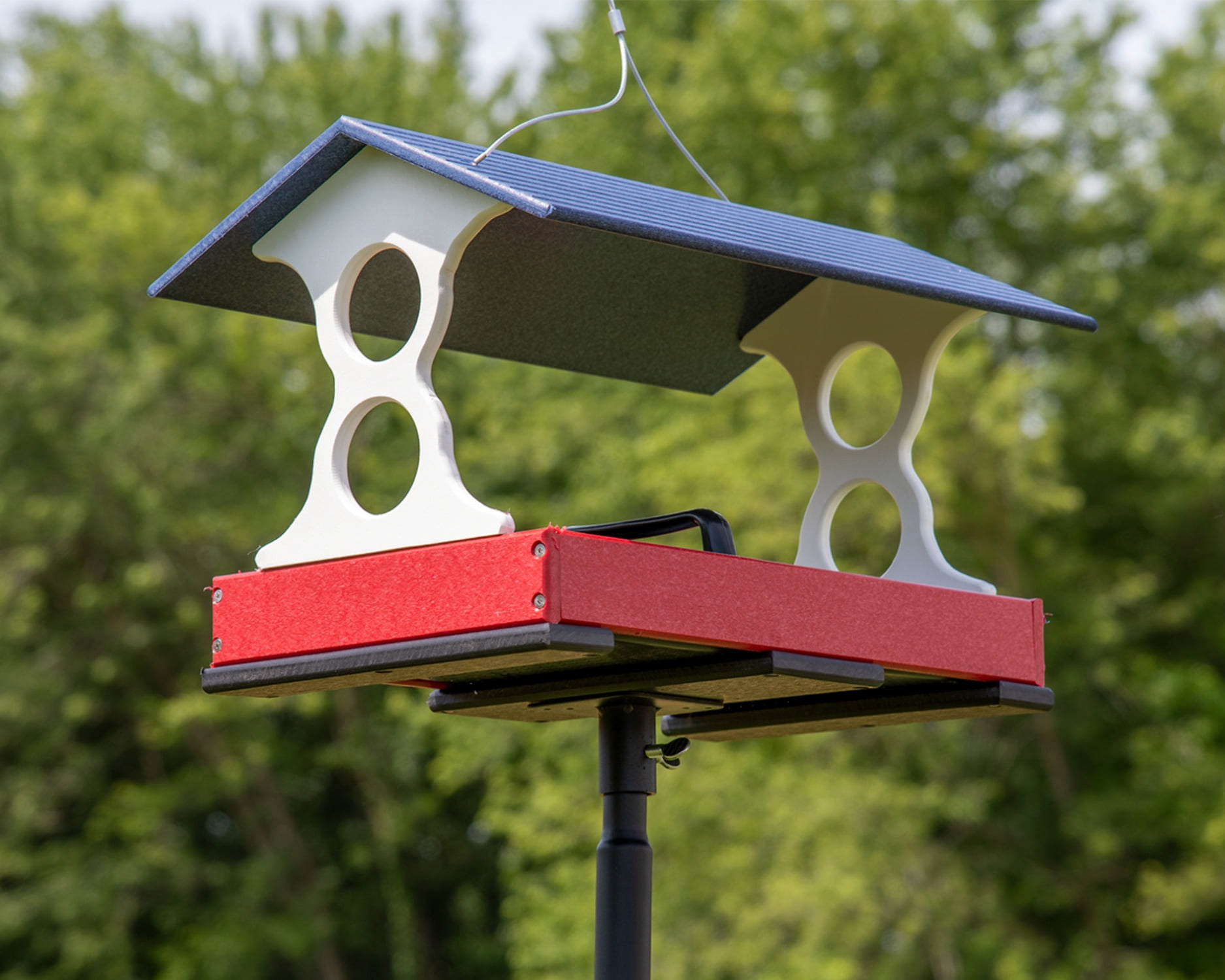 JCs Wildlife Large Fly Thru Bird Feeder (Patriotic, Feeder Only)