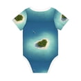 thumbnail image 2 of Daiia Paradise Island Printed Unisex-Baby Short Sleeve Onesies Bodysuits Baby Climbing Clothes Soft and Comfortable Romper with Expandable Shoulder Design-12 Months, 2 of 8