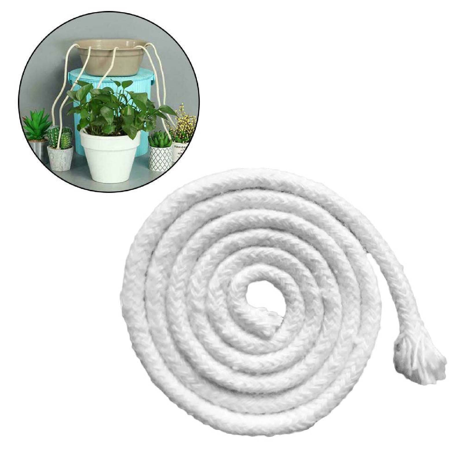 ORIMERC 30 Feet Self Watering Capillary Wick Cord Vacation Plant Sitter DIY Self-Watering Planter Pot Automatic Water Wicking Hydroponic System Device Potted African Violet Auto Seedling Waterer Rope 