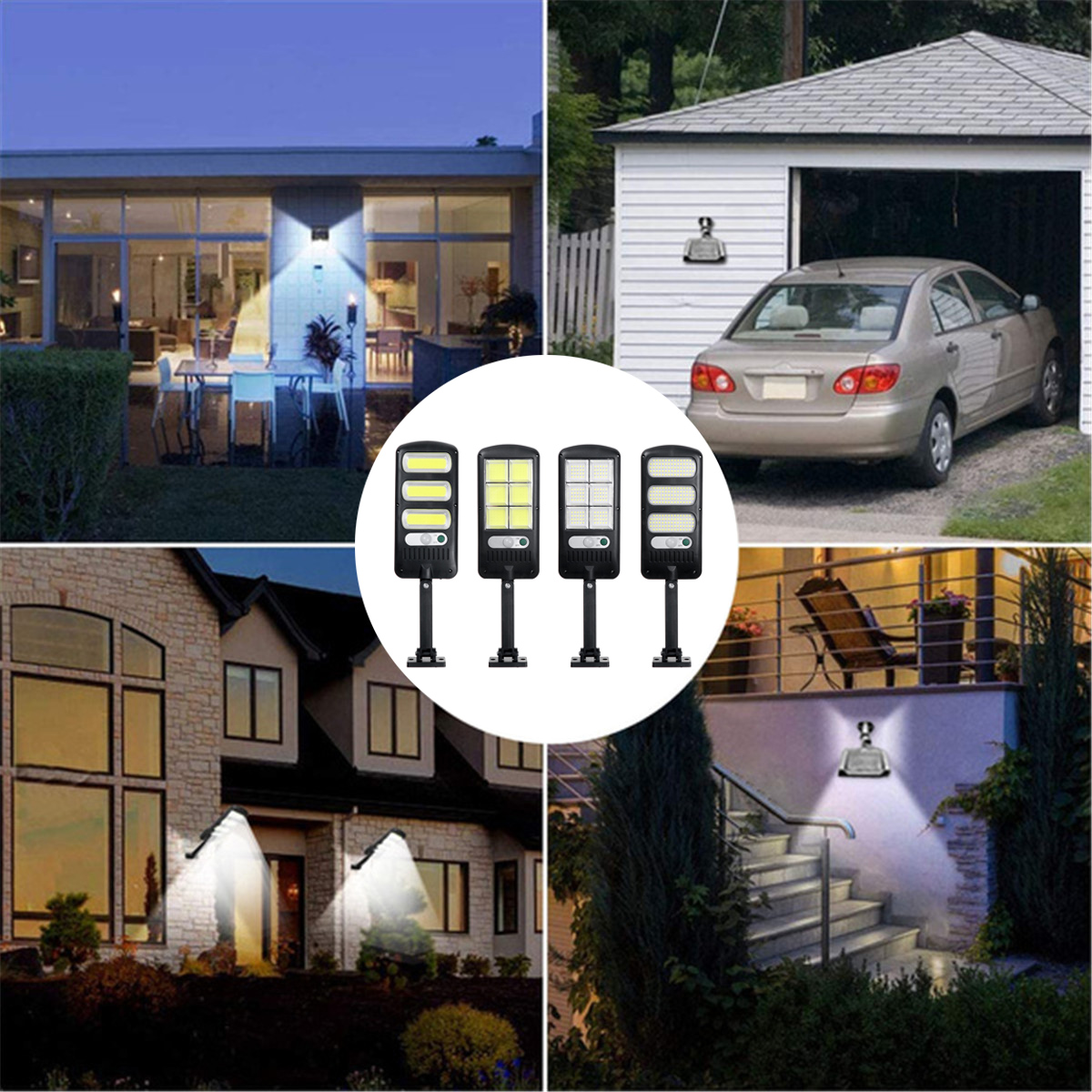 Solar Street Light, 300W/600W/1000W LED Solar Lights Outdoor Street PIR  Motion Sensor Outdoor Garden Wall Lamp for Park, Garden,Courtyard, Street,  Walkway, Deck Waterproof