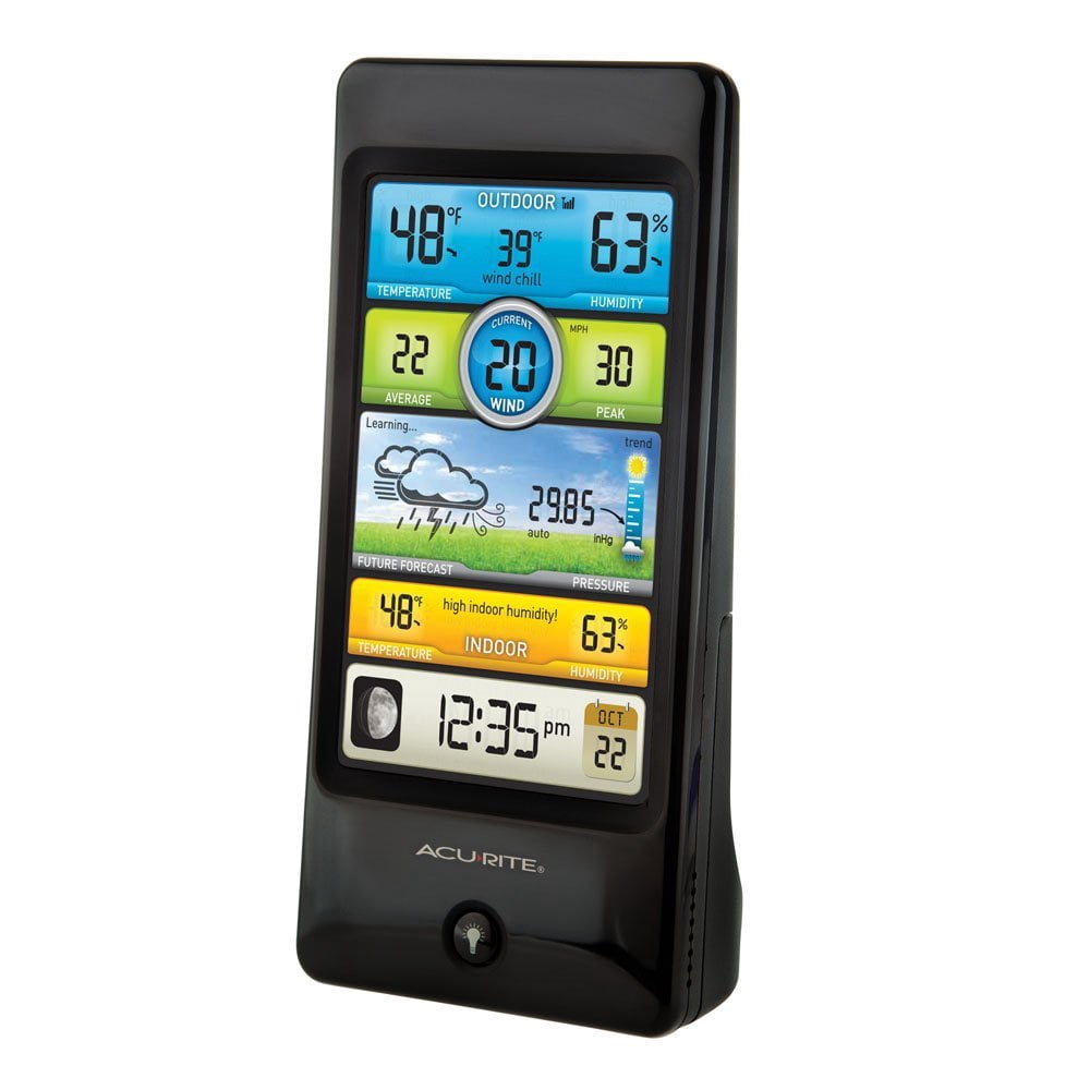 AcuRite Notos 3-in-1 01604M Pro Color Digital Weather Station with Wind Speed, Temperature and Humidity
