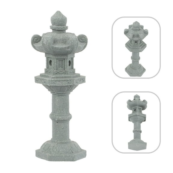 Phenofice 1Pcs Garden Pagodas Grey Stone for Bonsai Landscape Decor