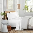 thumbnail image 4 of Purity Home Twin Bed Sheet Set - 100% Cotton Percale, 400 Thread Count - Cool, Crisp, Breathable & Durable 4-Piece - White, 4 of 9