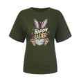 thumbnail image 4 of VBTAPA Easter Day Shirts Womens Bunny Eggs Printed T-Shirt Short Sleeve Crewneck Graphic Tee Tops Gifts for Teen Girls Army Green XXL, 4 of 6
