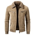 thumbnail image 5 of Men's Heavyweight Winter Multi-Pocket Casual Jacket with Faux Fur Collar Zipper Coat, Stylish Outerwear for Cold Weather, 5 of 14