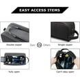 thumbnail image 5 of Men's toiletry bag, travel toiletries storage bag set, waterproof shaving bag for toiletries accessories, courtesy essentials, black, 5 of 7