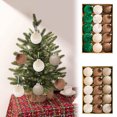 thumbnail image 1 of Colgantes Decorativos Navideños de Terciopelo y Seda Exquisita (15 Unidades) | Adornos de Plástico Flocado Fáciles de Colgar | Tamaño: 6 Cm | Estilo Clásico | Calidad Duradera | Ideales para Decoraci, 1 of 5