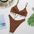 thumbnail image 3 of BSDJILFG 50% Women Two Piece Bikini Set Crop Top Swimsuit High Waisted Bathing Suit Christmas Gifts, 3 of 3