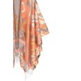 thumbnail image 3 of Women's Fashionable Retro Style Vintage Pattern Tassel Poncho Shawl Cape (Series1-pink), 3 of 6