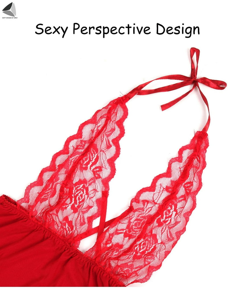 PULLIMORE Womens Sexy Lace Chemise Deep V Mesh Lingerie See Through Plus Size Nightgown Mini Teddy Dress (2XL, Red) - Walmart.com PULLIMORE Womens Sexy Lace Chemise Deep V Mesh Lingerie See Through Plus Size Nightgown Mini Teddy Dress (2XL, Red) - Walmart.com