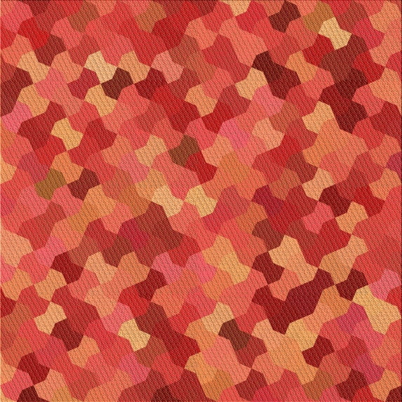 Ahgly Company Machine Washable Indoor Square Transitional Orange Red Orange Area Rugs, 6' Square