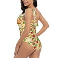 thumbnail image 4 of Honeii Herb Of Burger for women's one-piece swimsuit featuring a chic one-shoulder design experience elegance and style in the water-Large, 4 of 6