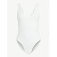 Scoop Women's Sleeveless Double V Neck Fitted Bodysuit - Walmart.com