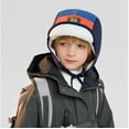 thumbnail image 5 of jobturf Boys Winter Hat Thickened Warm Fleece Lined Baseball Cap with Earflaps Casual Lightweight Fashion Trapper Hats Size 4-14 Years, 5 of 6